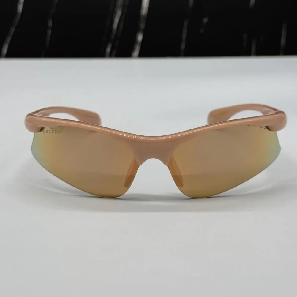 NEW GG1774S 004 GUCCI PINK MIRROR MASK UNISEX GUCCI SUNGLASSES